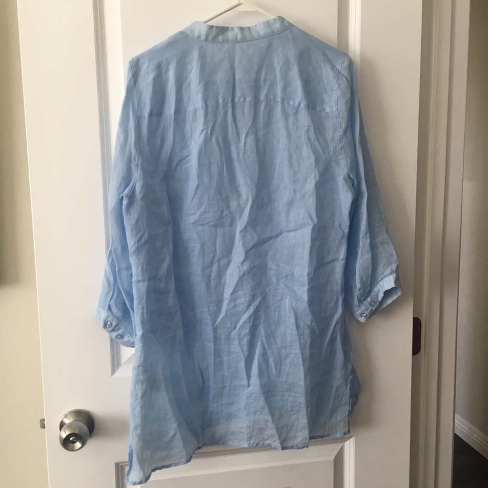Women’s long linen shirt - Picture 4 of 5